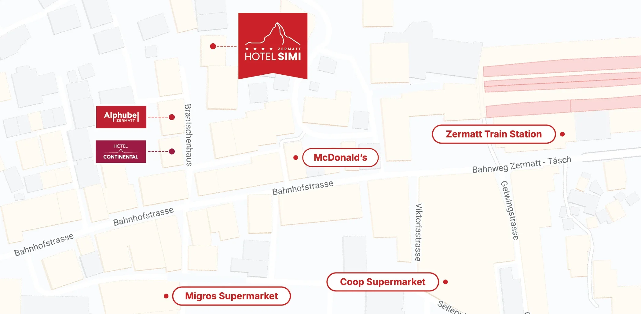 map hotel alphubel-hotel-simi-hotel-continental